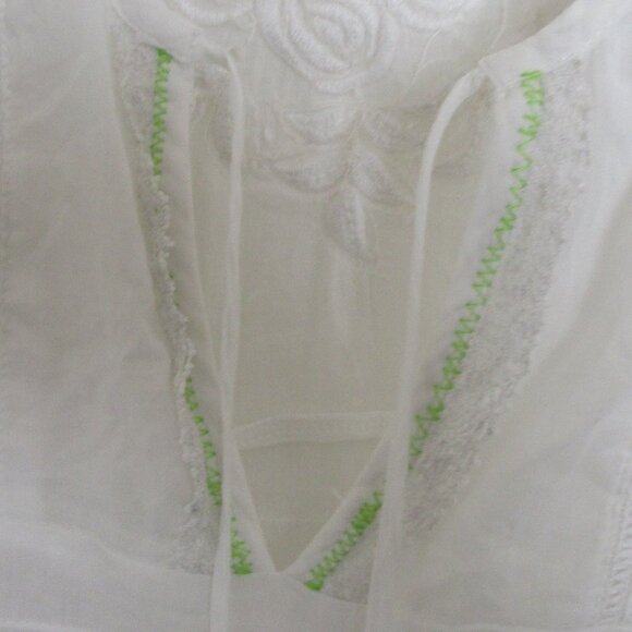 100% white cotton peasant blouse - Picture 4 of 8